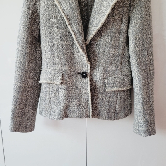 Isabel Marant Etoile Gray Tweed Wool Blend Blazer - Picture 4 of 11